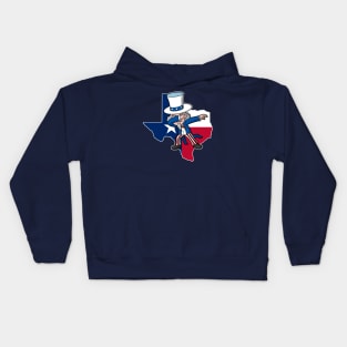 Texas Uncle Sam Texan 4th of July USA Patriotic Kids Hoodie